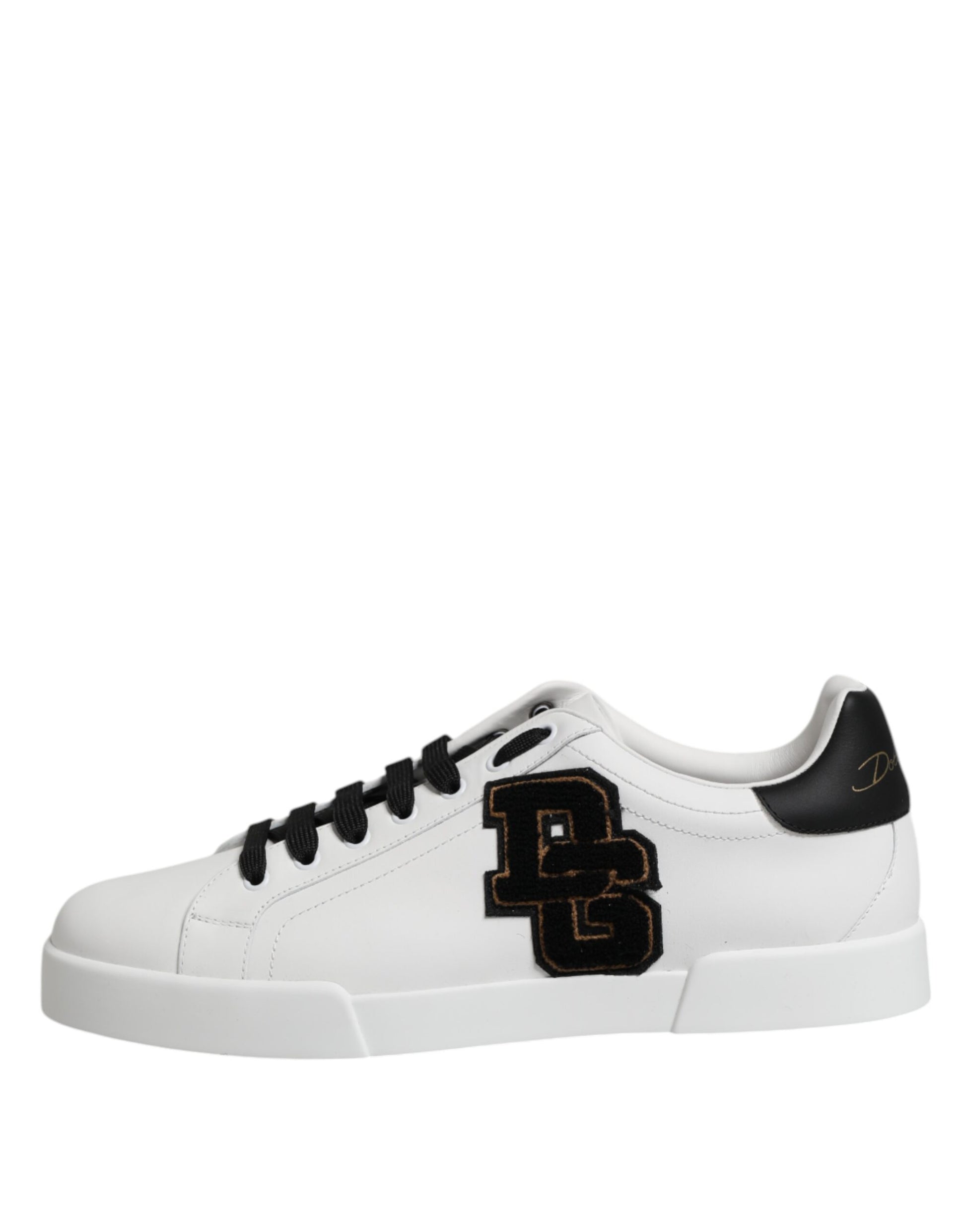 White DG Logo Portofino Low Top Sneakers Shoes