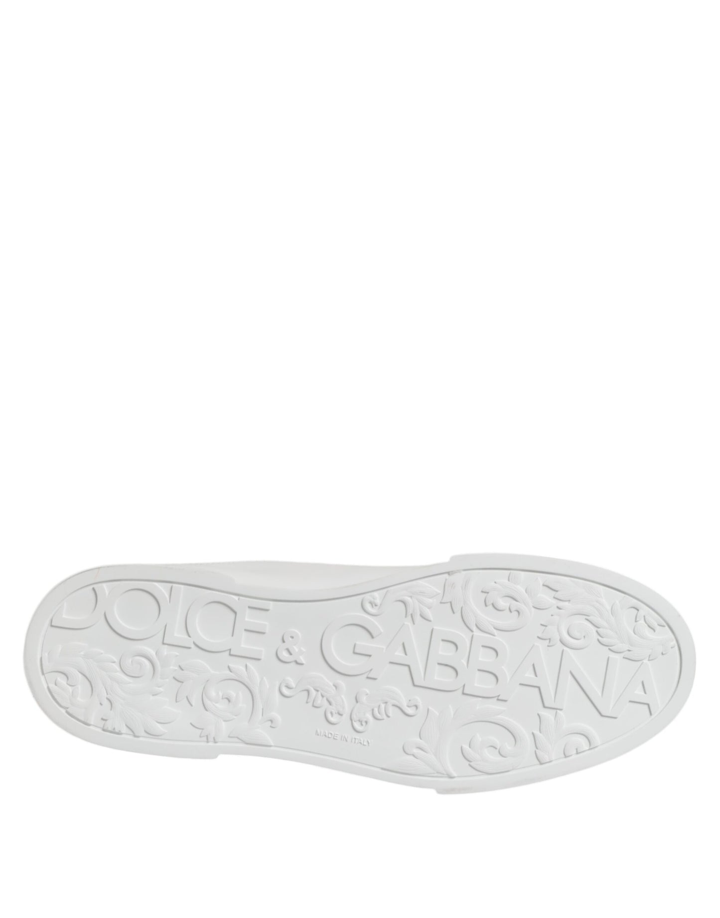 White DG Logo Portofino Low Top Sneakers Shoes