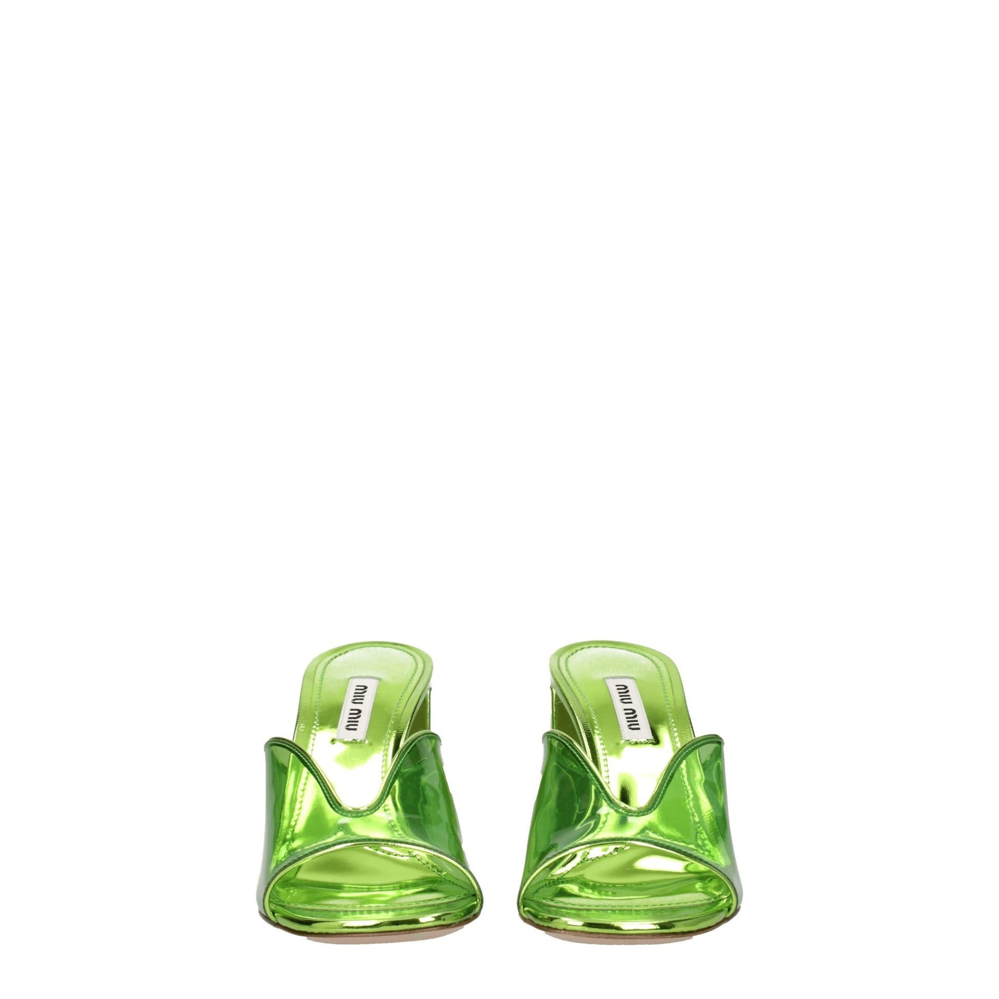 Green Plexiglass Platform Sandals