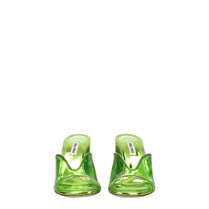 Green Plexiglass Platform Sandals