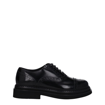Black Leather Oxfords And Derbies