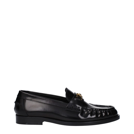 Black Leather Slip-On Loafers