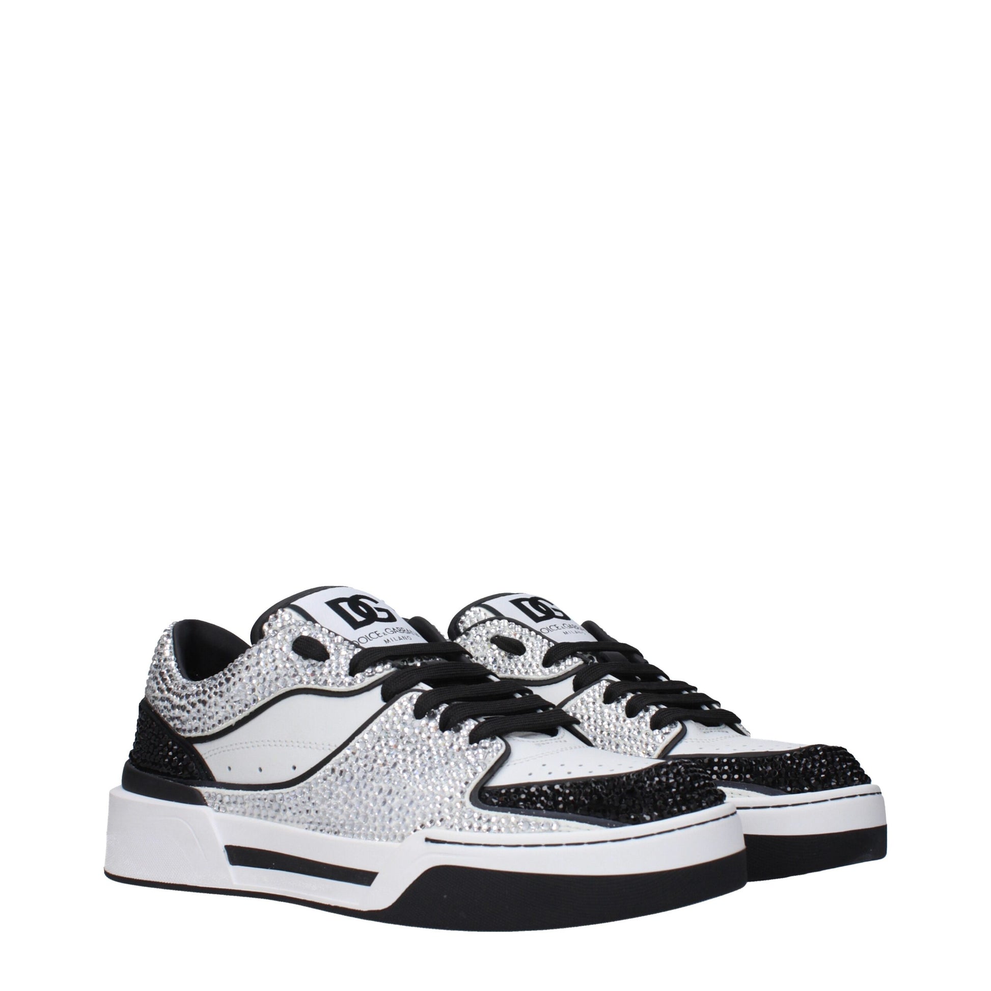 White Leather Low Top Sneakers