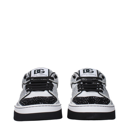 White Leather Low Top Sneakers