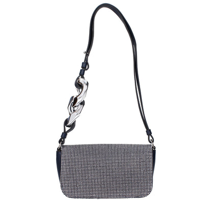 Blue Fabric Shoulder Bags