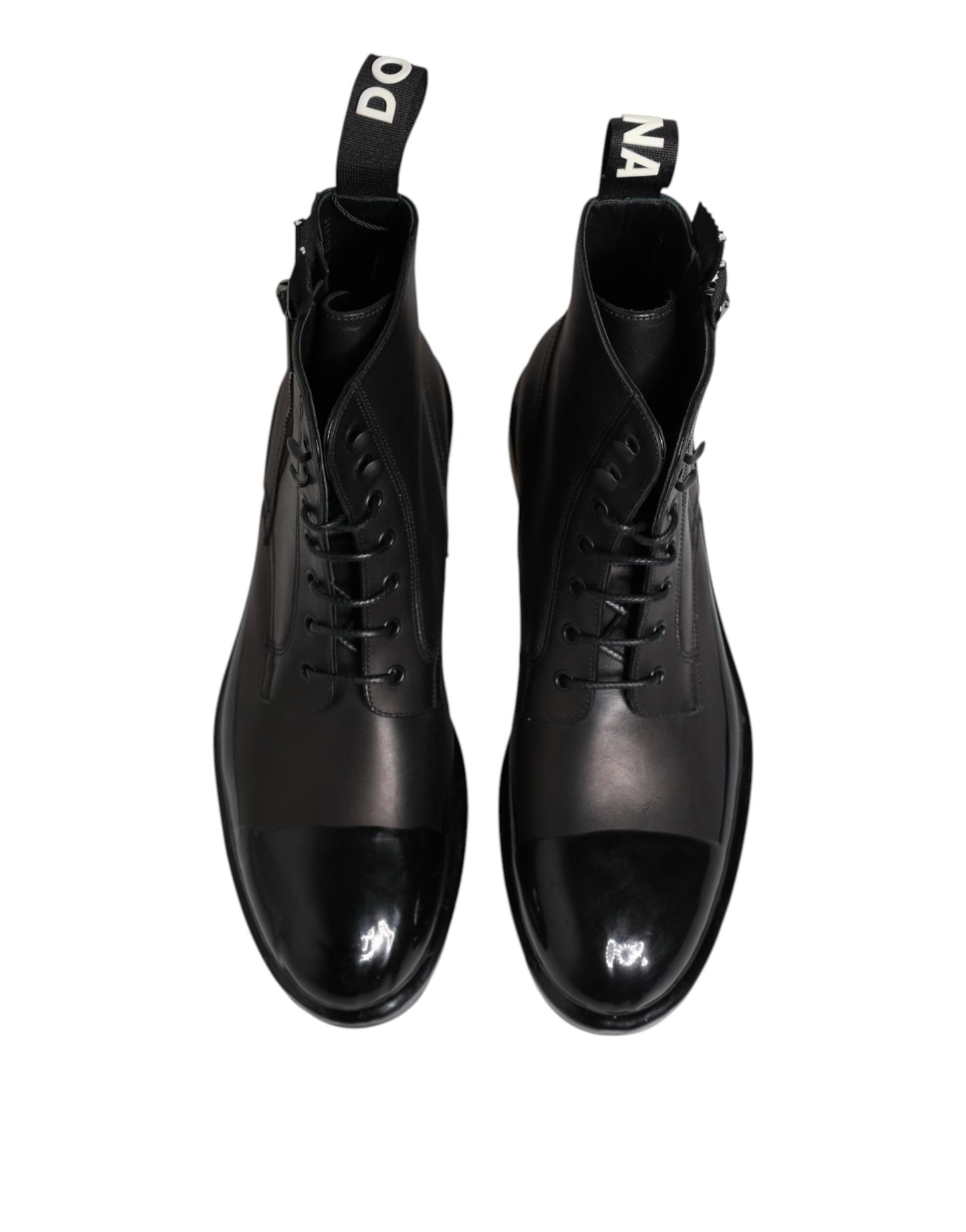 Brown Black Lace Up Mid Calf Men Boots Shoes