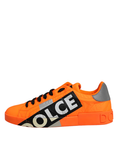 Orange Portofino Logo Tape Men Sneakers Shoes