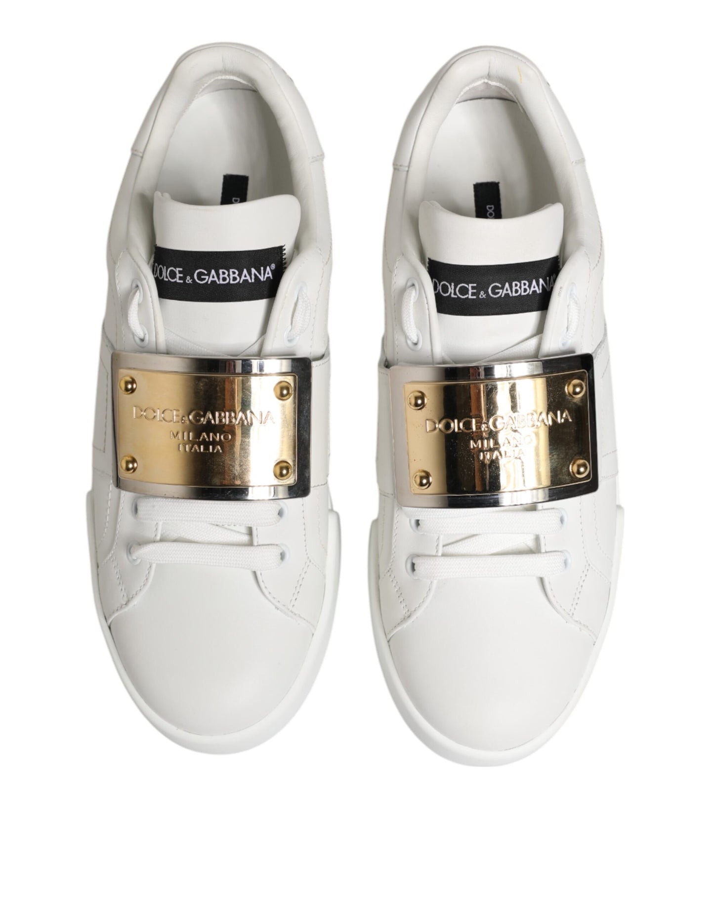 White Logo Plaque Low Top Men Sneakers Shoes