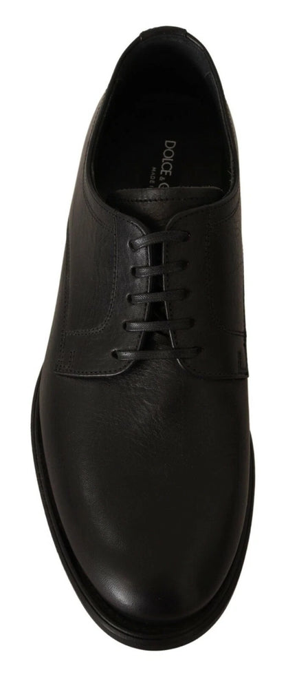 Black Lace Up Leather Men Formal Derby Shoes