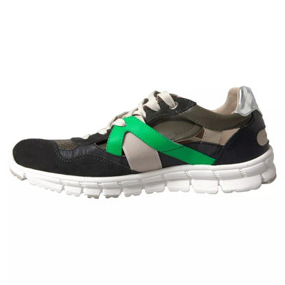 Sneakers Multicolor Leather Suede Shoes