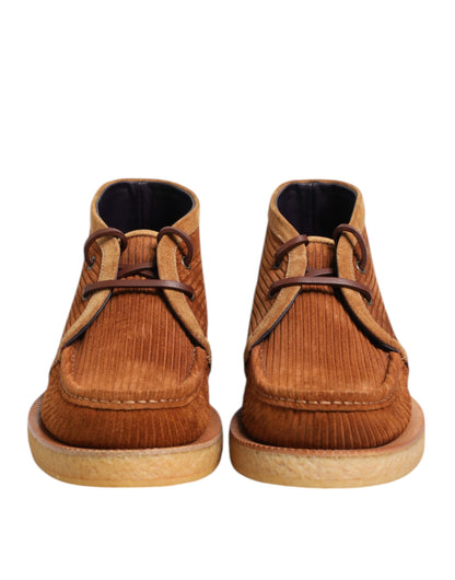 Brown Suede Nubuck Leather Desert Ankle Boots Shoes