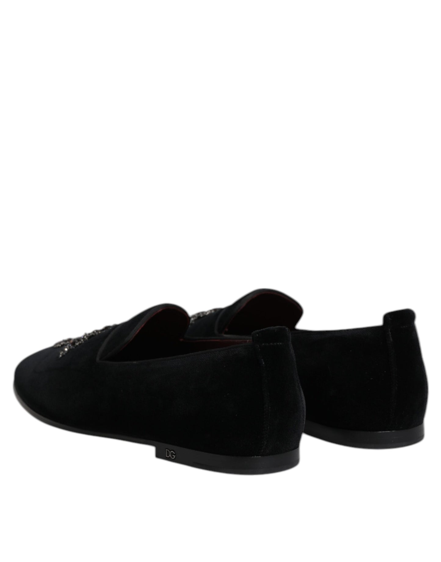 Black Suede Cross Slip On Loafers Dress Shoes