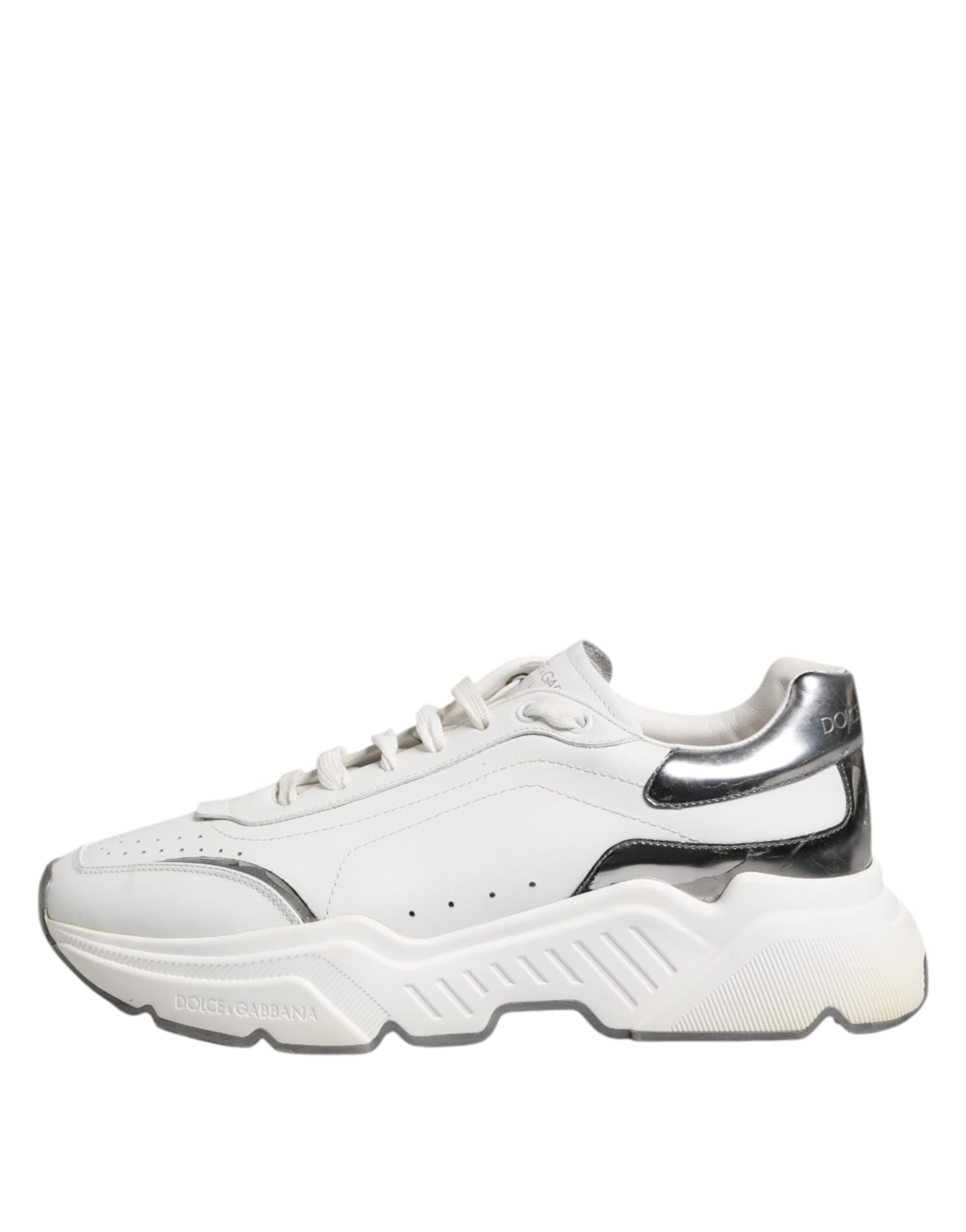 White Daymaster Leather Low Top Sneakers Shoes