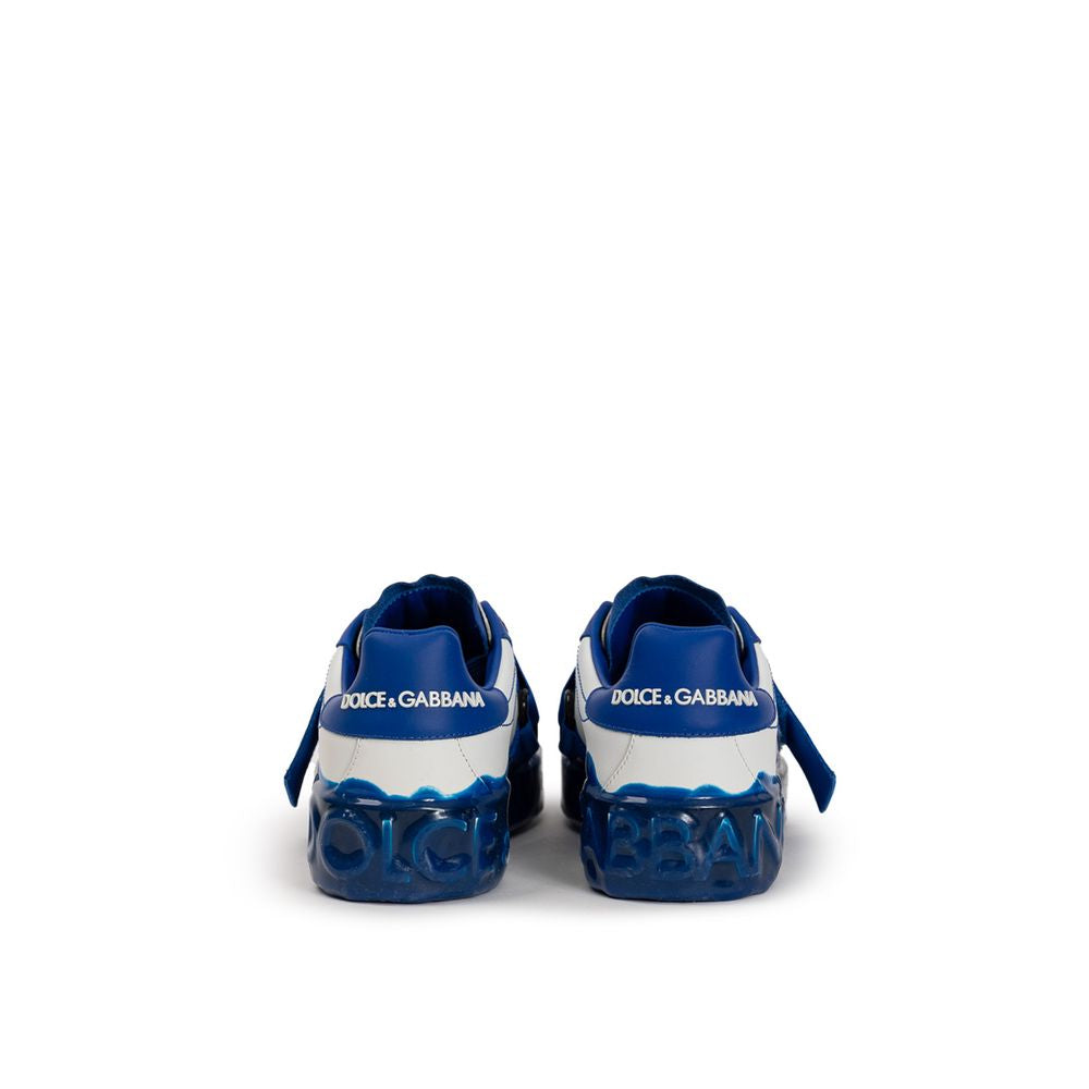 White Leather Low Top Sneakers