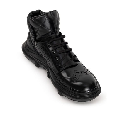 Black Leather Oxfords And Derbies