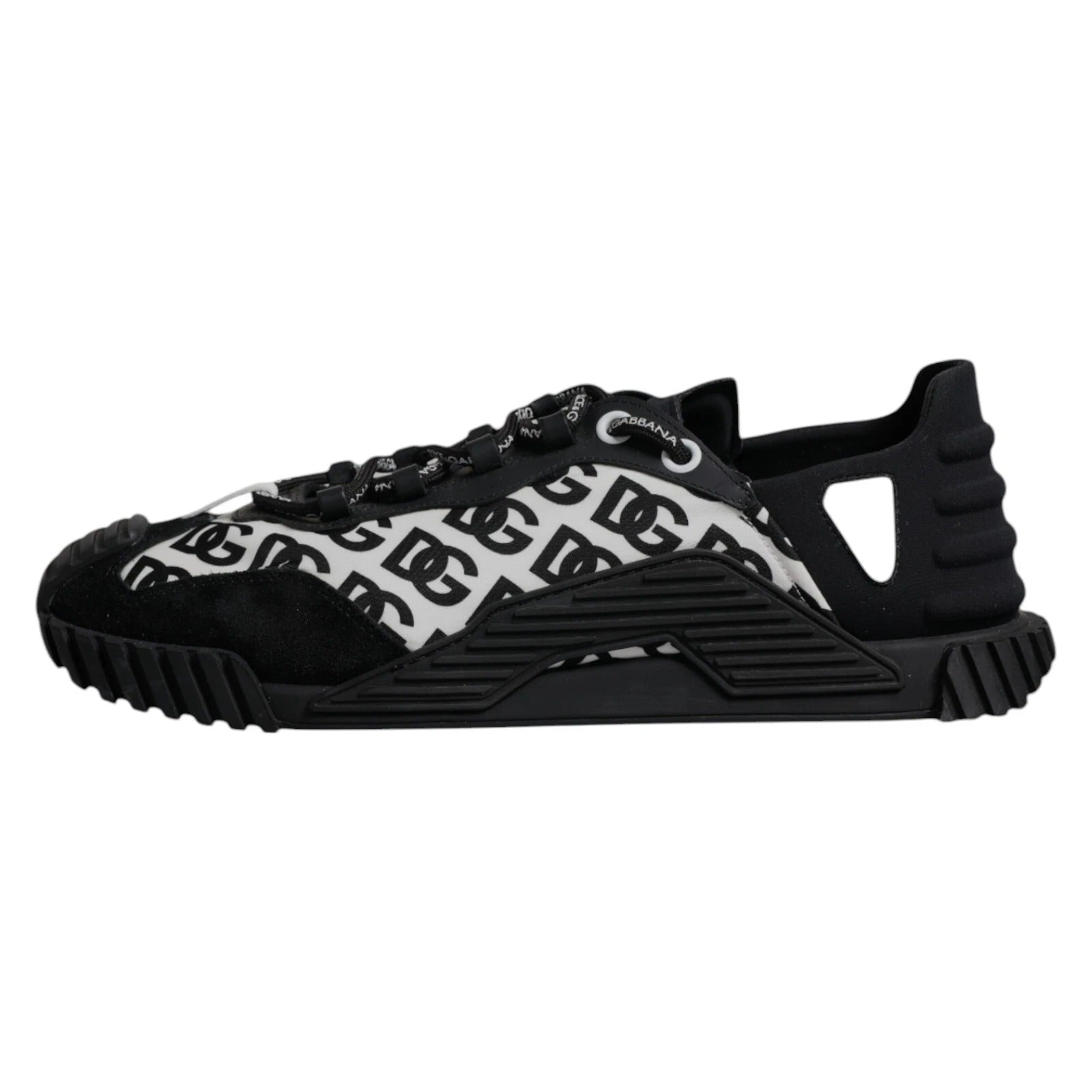 Black Logo Lace Up Low Top NS1 Sneakers