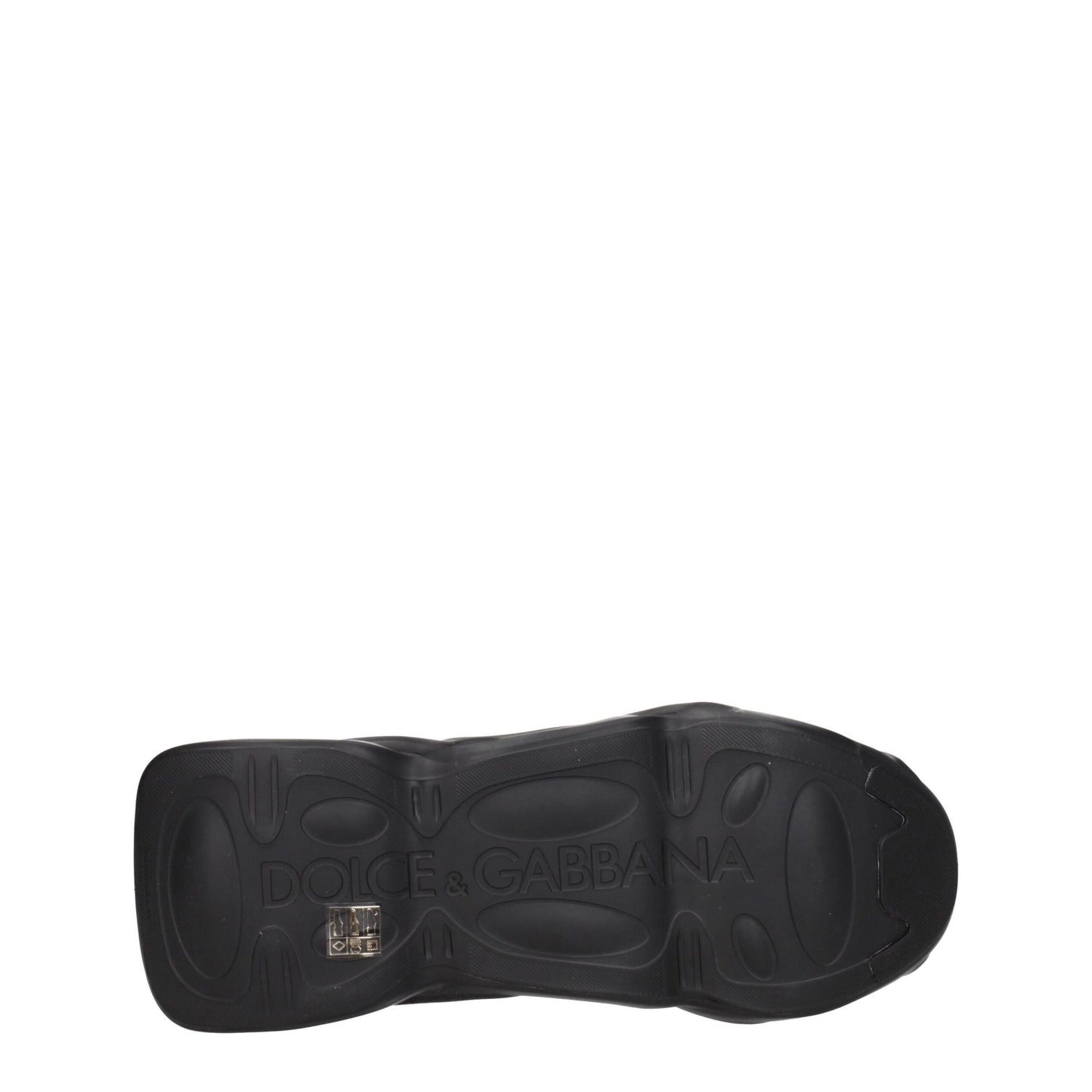 Black Fabric Chunky Sneakers