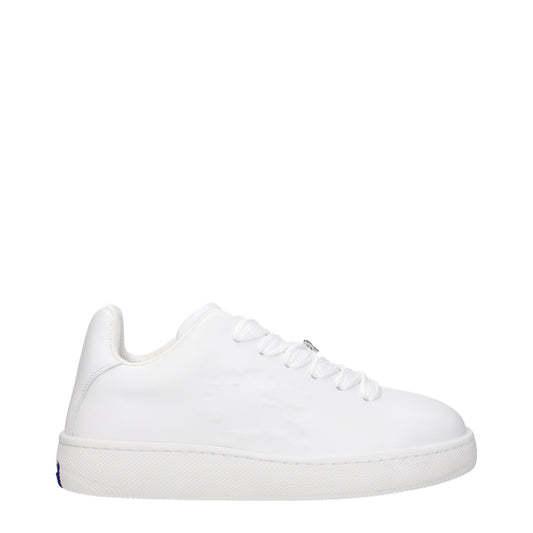 White Leather Low Top Sneakers