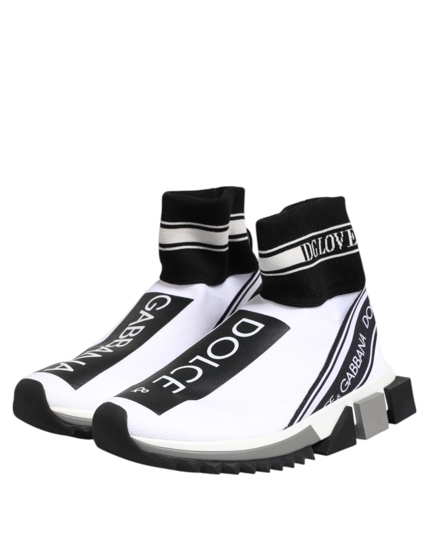 White Black Sorrento Socks Sneakers Shoes