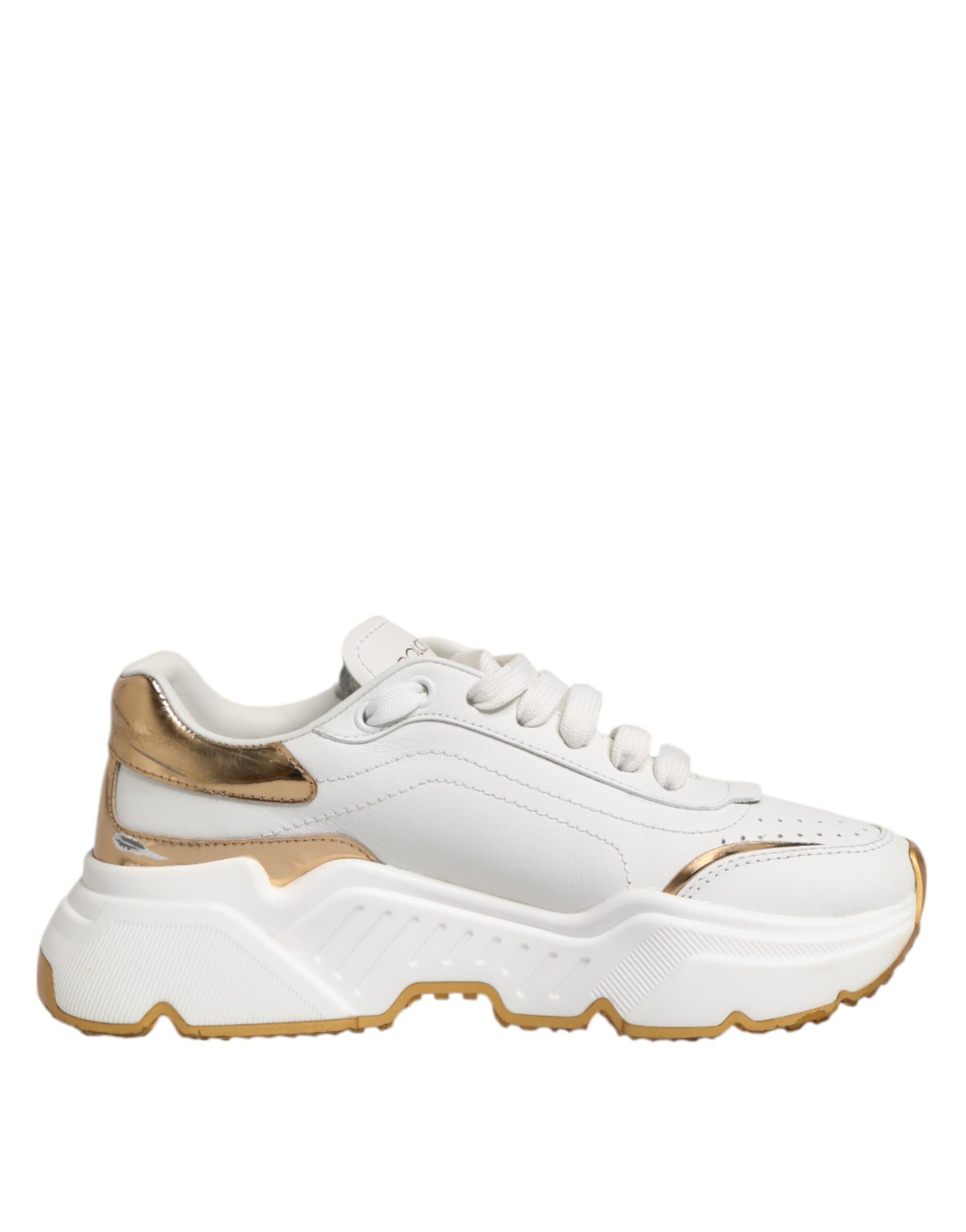 White Gold DAYMASTER Leather Sneakers Shoes
