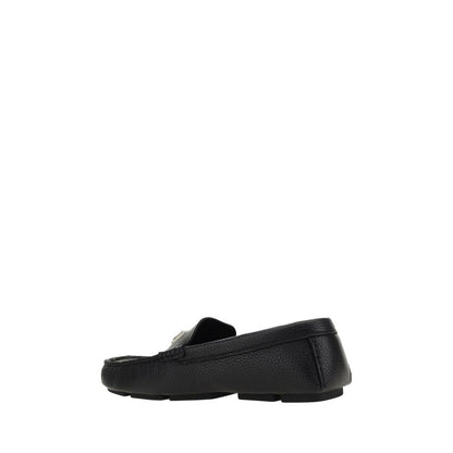 Black Rubber Slip-On Loafers