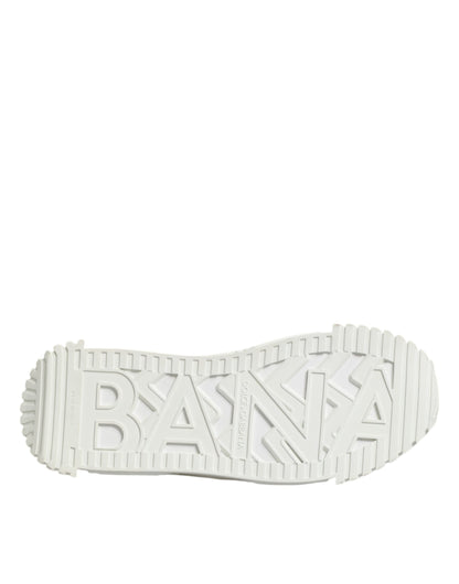 White Logo Graffiti Low Top Sneakers Shoes