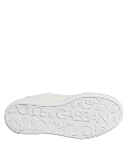 White Miami Leather Low Top Sneakers Shoes