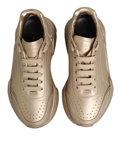 Gold Leather Daymaster Women Sneaker Shoes