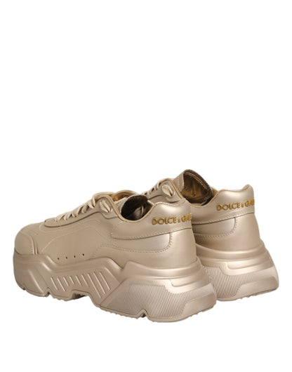 Gold Leather Daymaster Women Sneaker Shoes