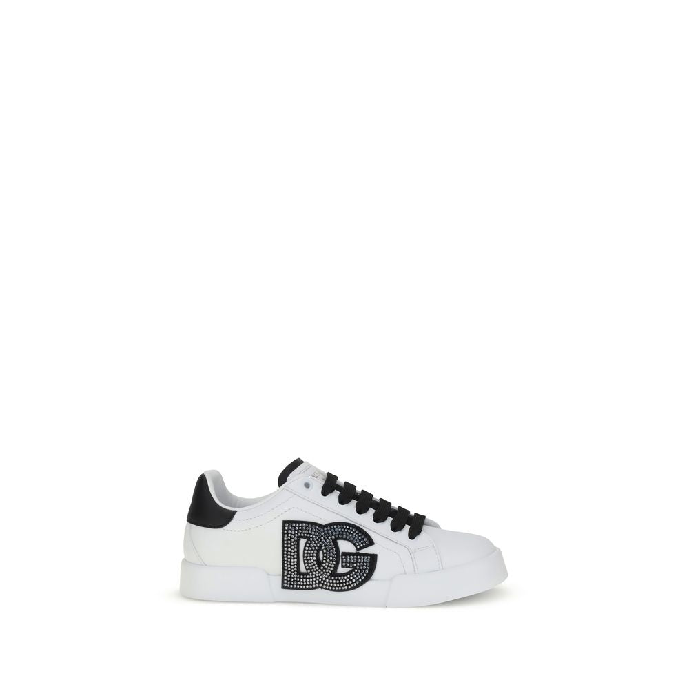 White Calf Leather Bos Taurus Low Top Sneakers