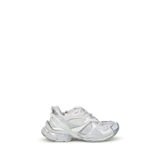 Silver Rubber Athletic Sneakers