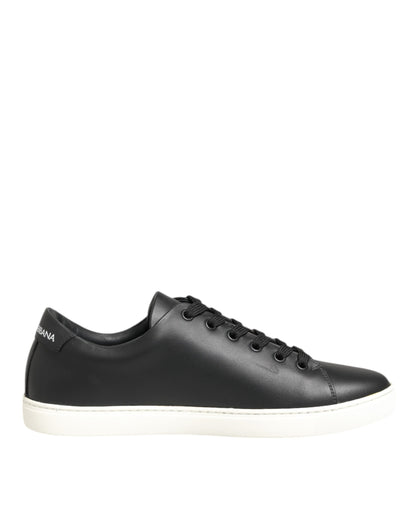 Black White Leather Crystal Heart Sneakers Shoes