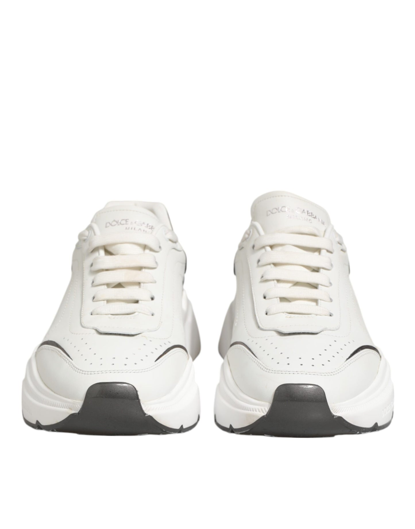 White Silver DAYMASTER Leather Sneakers Men Shoes