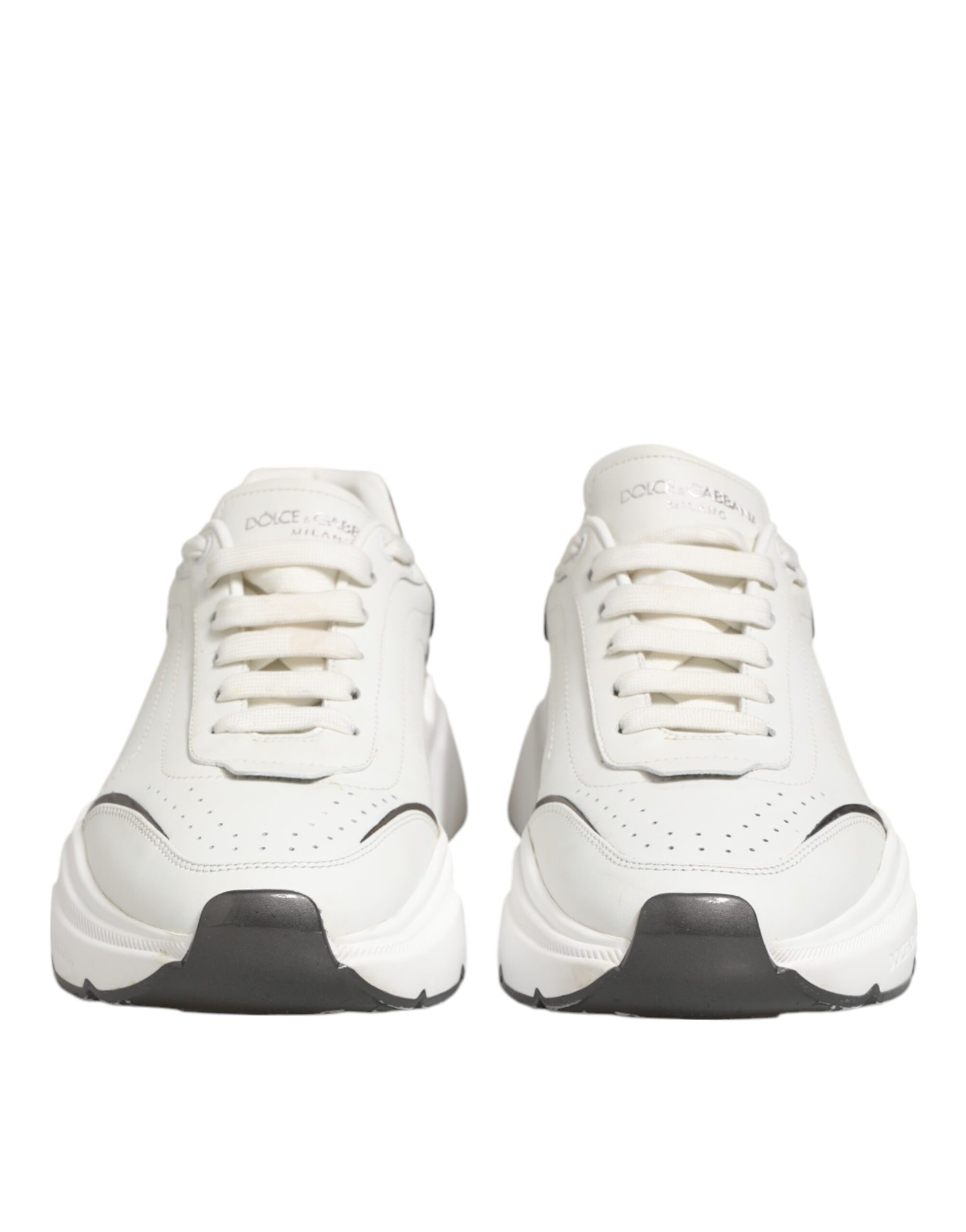 White Silver DAYMASTER Leather Sneakers Men Shoes