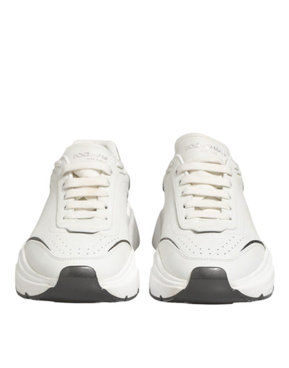 White Silver DAYMASTER Leather Sneakers Men Shoes