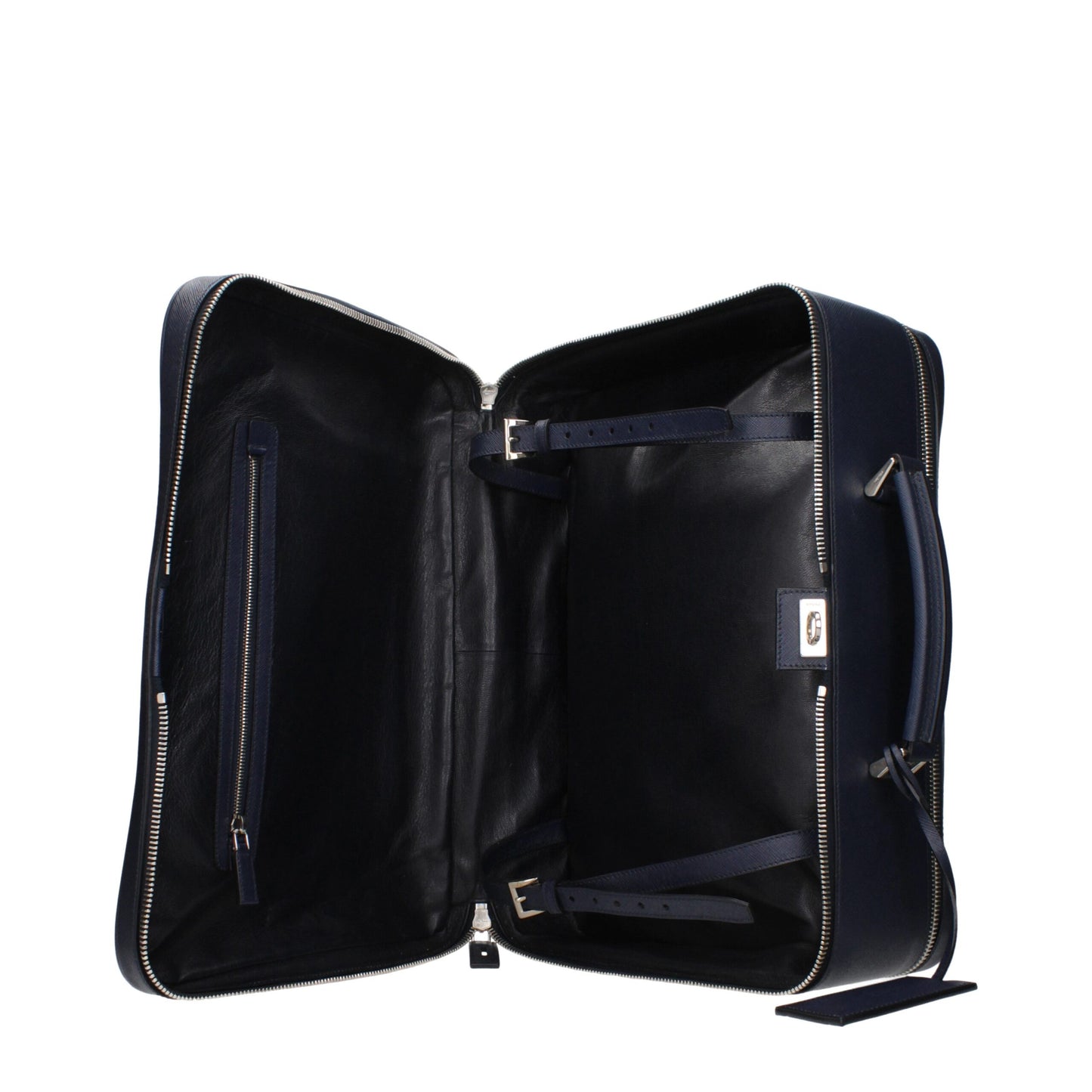 Blue Leather Luggage And Travel