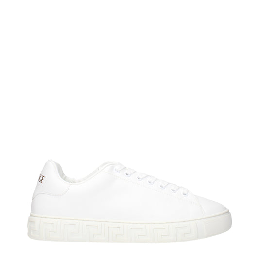 White Leather Low Top Sneakers