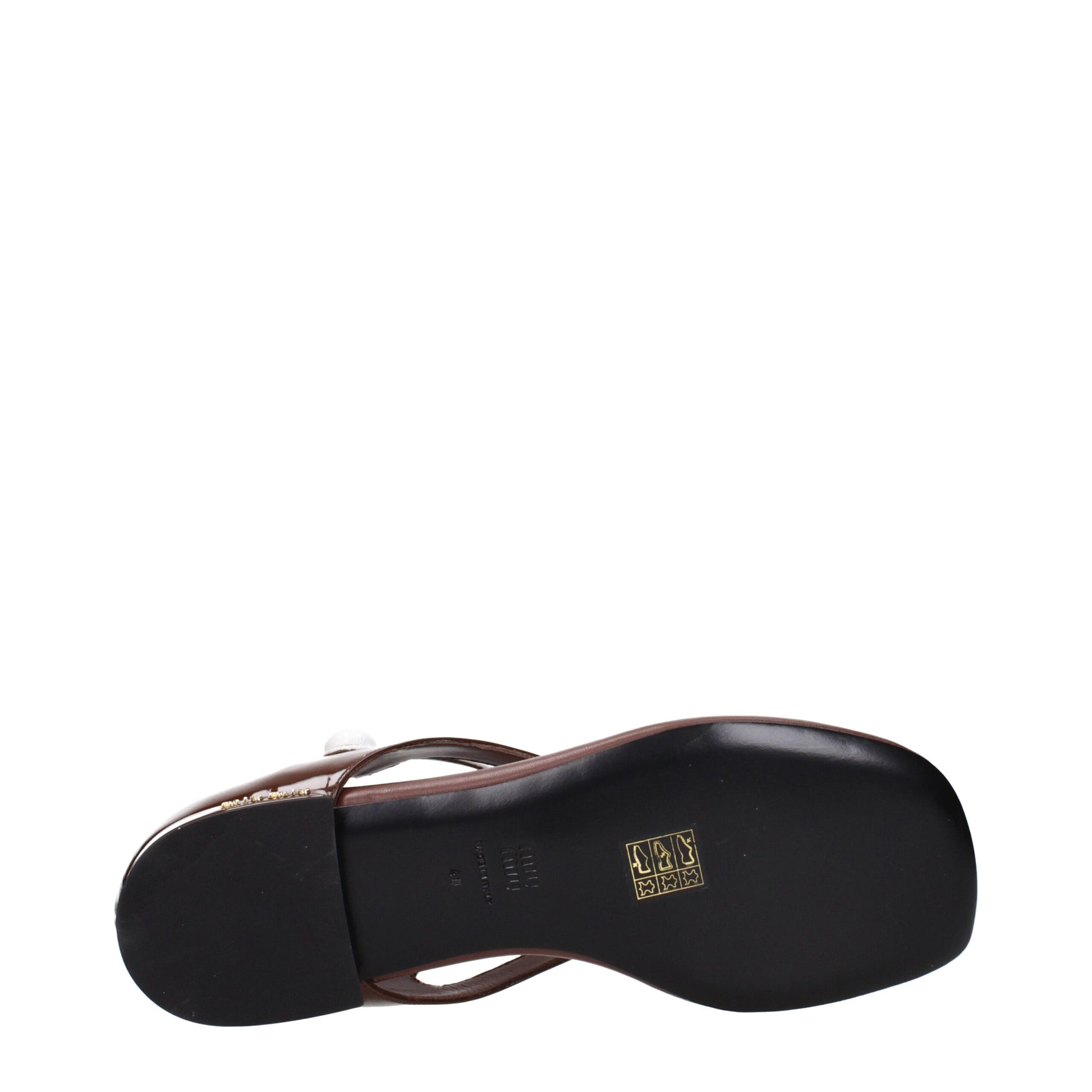 Brown Leather Flat Sandals