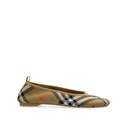 Checkered Knitted Ballerina Shoes