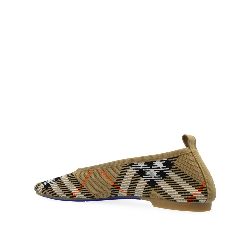 Checkered Knitted Ballerina Shoes