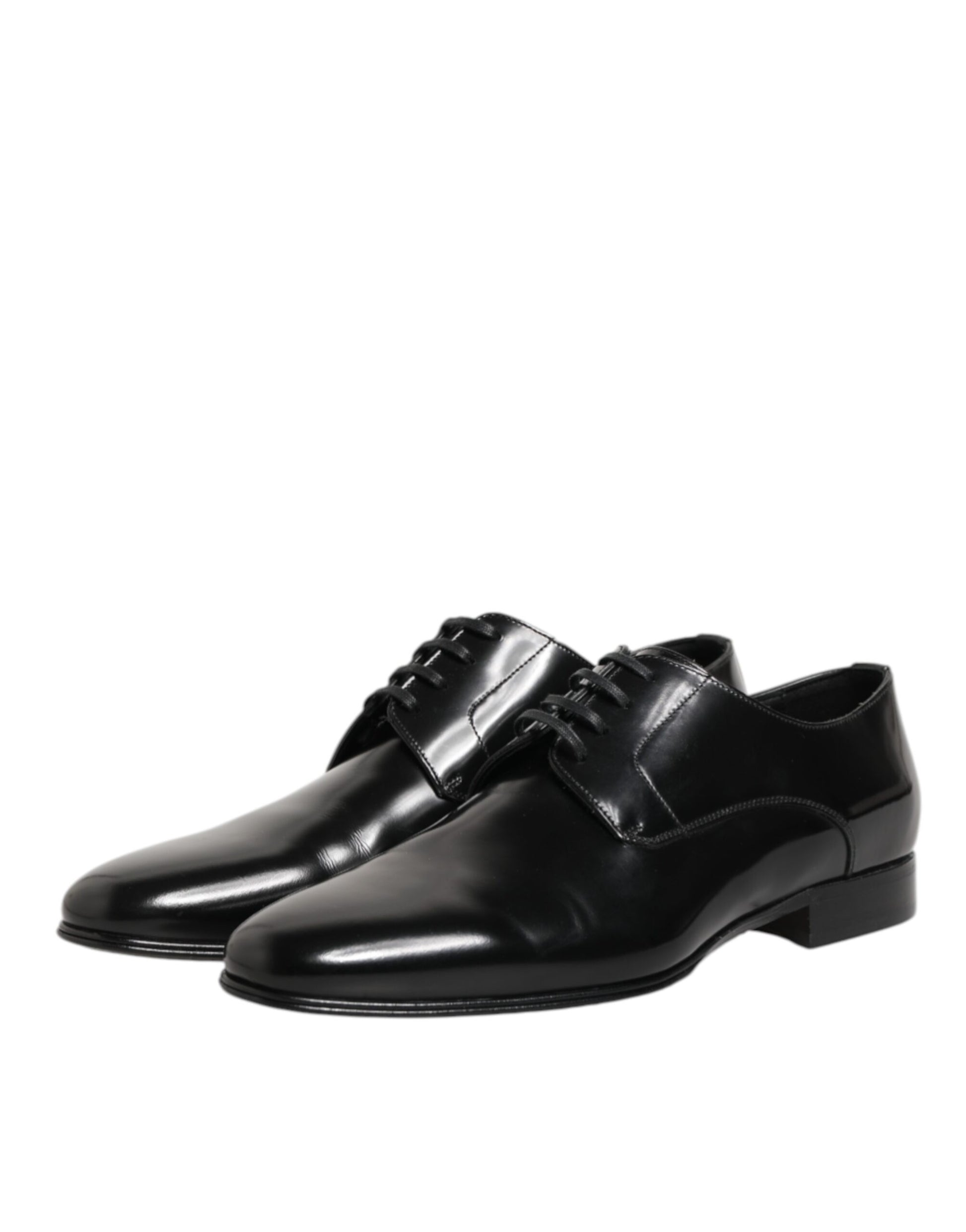 Black Calfskin Leather Derby Men Dress Shoes