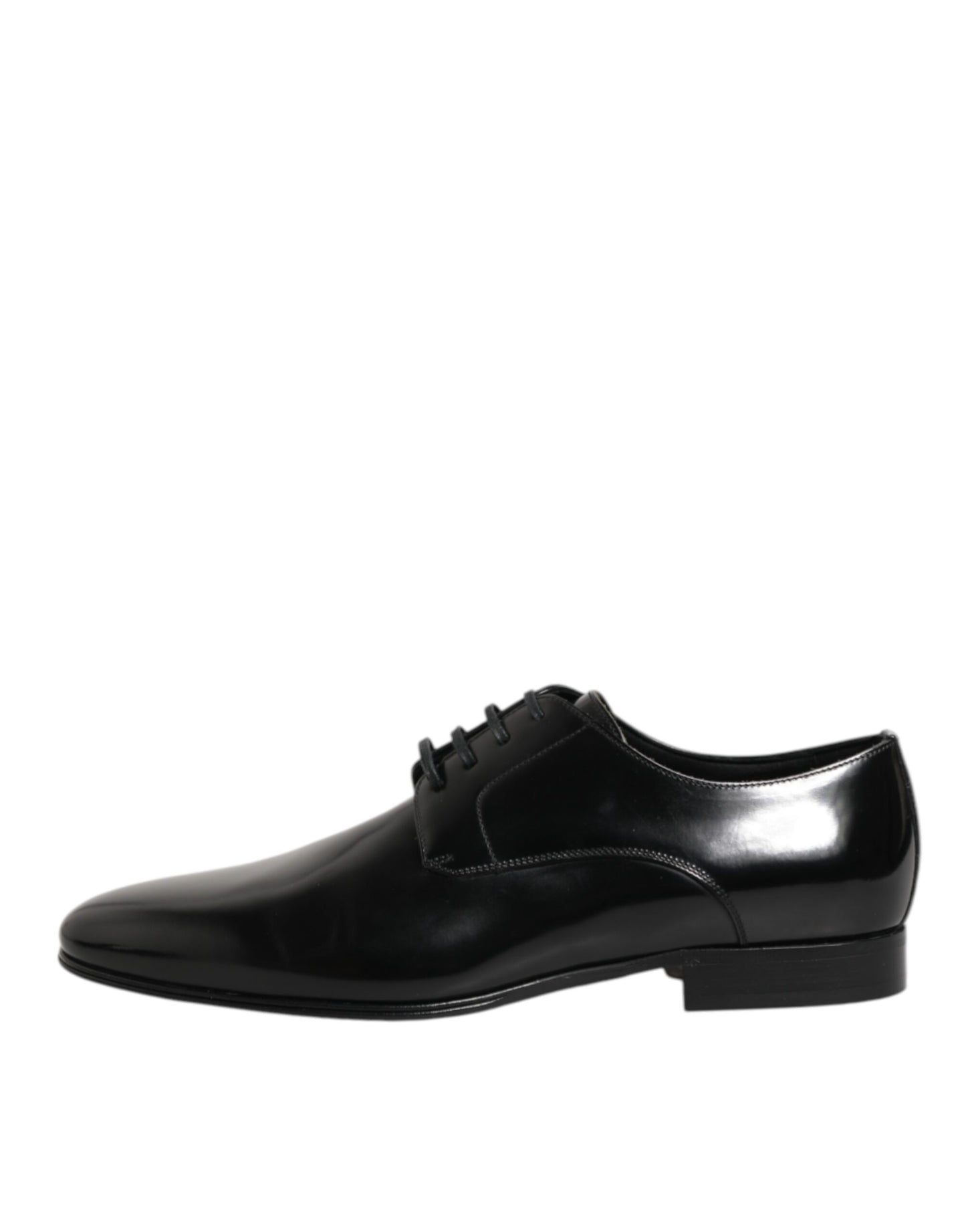 Black Calfskin Leather Derby Men Dress Shoes