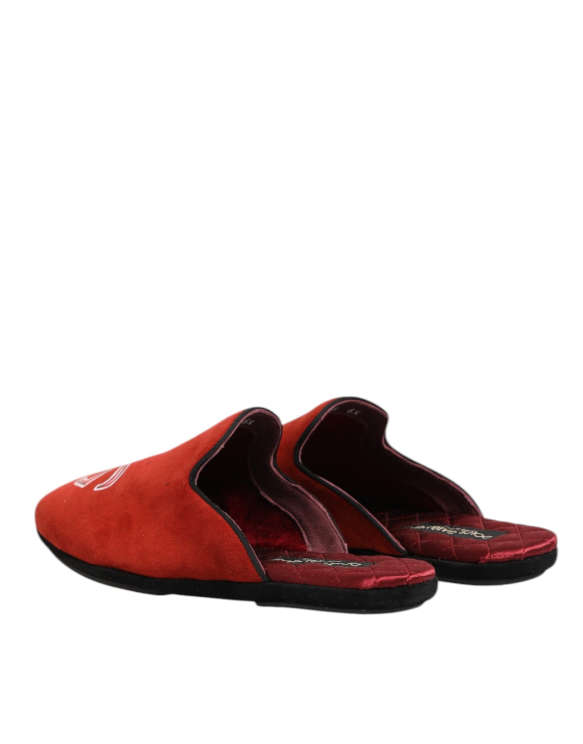 Red Suede DG King Men House Slippers Shoes