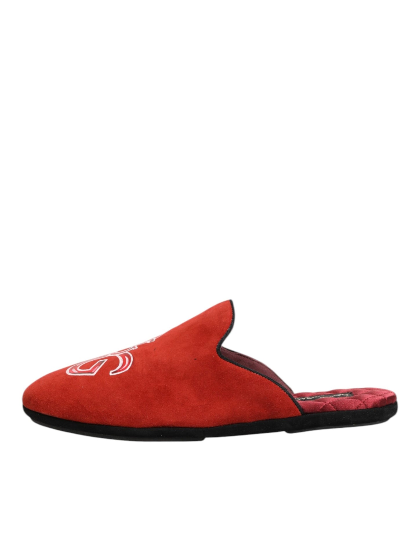 Red Suede DG King Men House Slippers Shoes