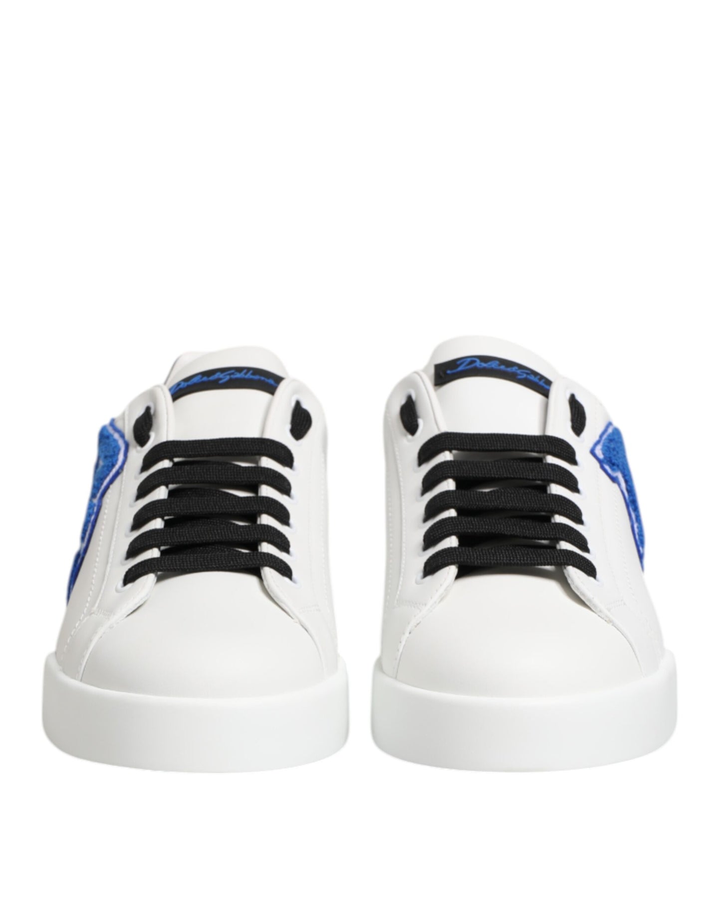 White Leather DG Logo Low Top Sneakers Shoes