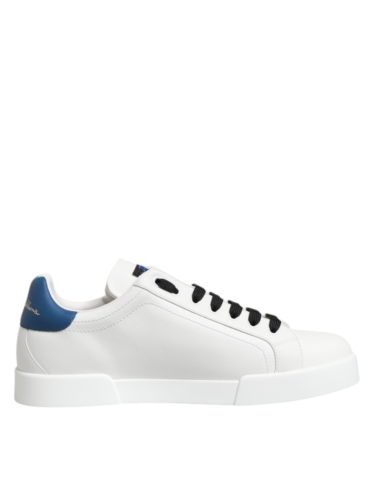 White Leather DG Logo Low Top Sneakers Shoes