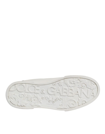 White Black Leather Low Top Men Sneakers Shoes