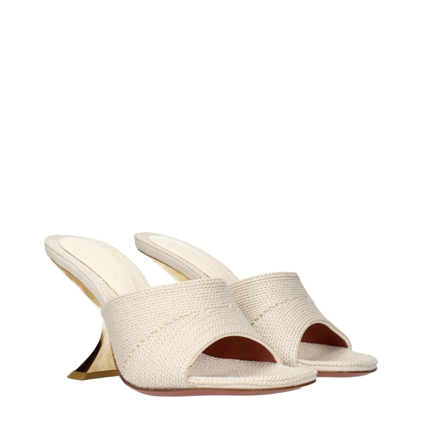 Beige Fabric Slippers