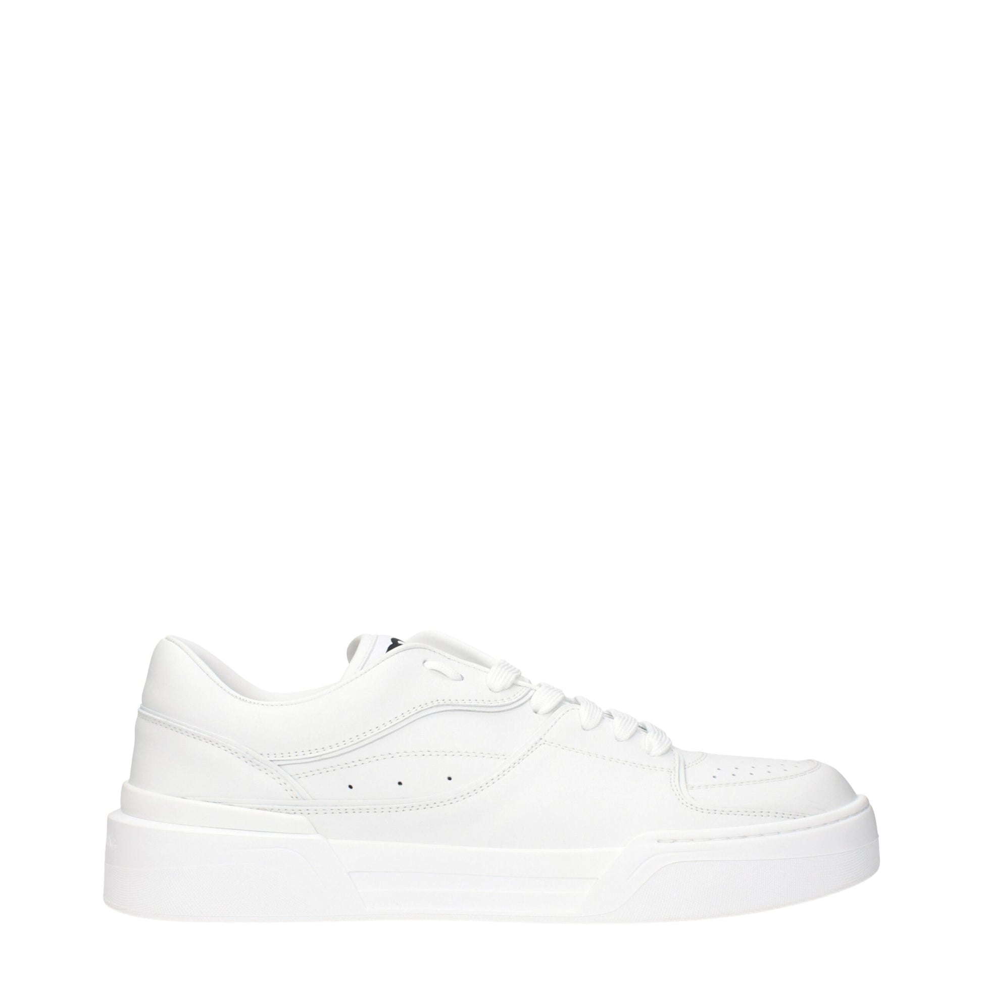 White Leather Low Top Sneakers