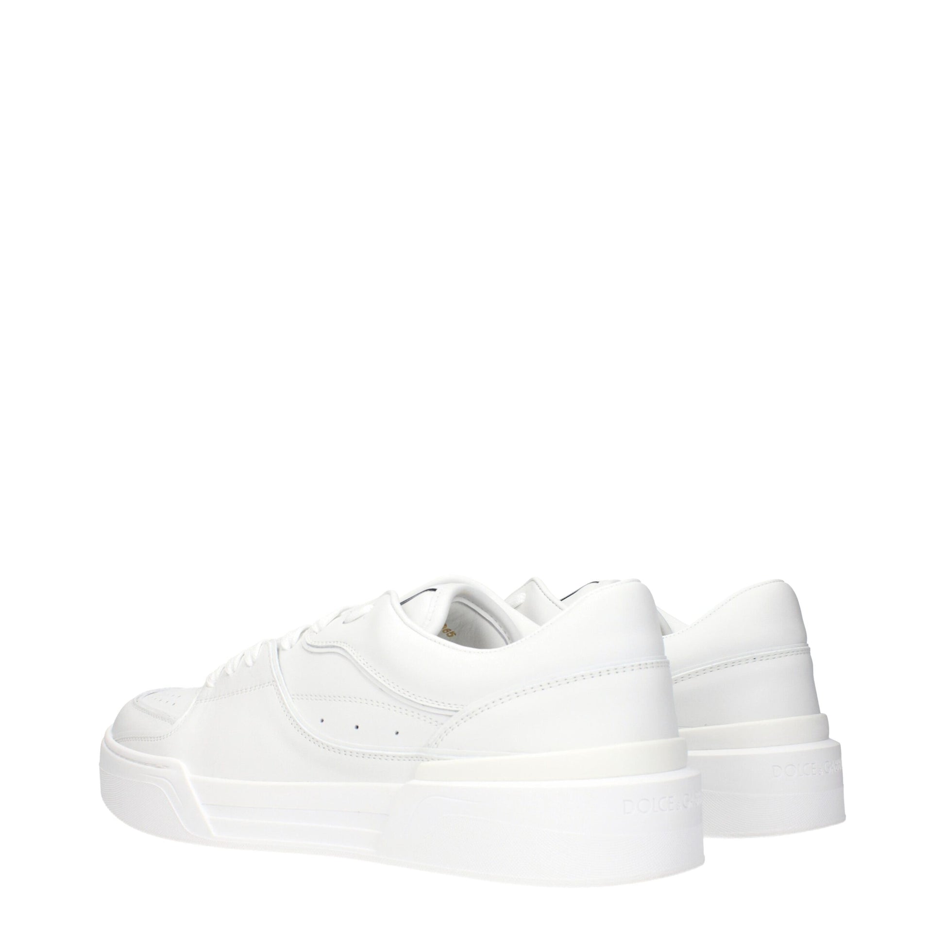 White Leather Low Top Sneakers
